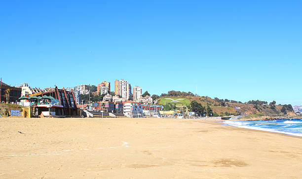 Viña del Mar and Reñaca, Chile, beach view Viña del Mar and Reñaca, Chile, Latin America. beach view valparaiso chile stock pictures, royalty-free photos & images