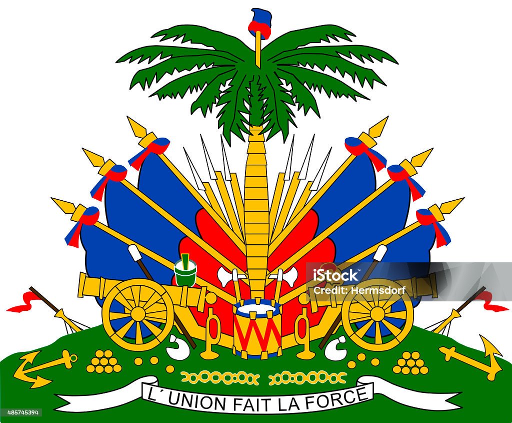 Coat of arms of Haiti National coat of arms of Haiti. Coat Of Arms stock illustration