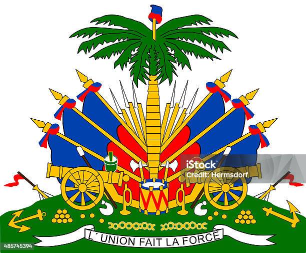 Coat Of Arms Of Haiti Stock Illustration - Download Image Now - Coat Of Arms, Haiti, 2015
