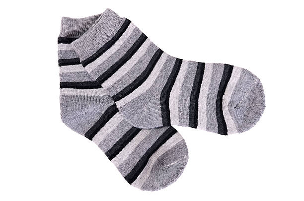 istock Children's socks isolated on white background 485746108
