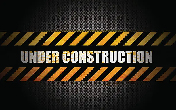 Vector illustration of Under construction sign