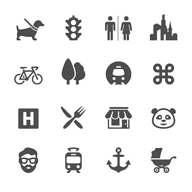 Vector illustration of Soulico icons - Urban and City life