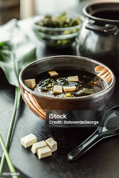 Miso Soup Japanese Food Stock Photo - Download Image Now - 2015, Chef, Cup