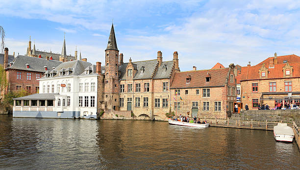 istock Tourists on a canal boat tour 485746944