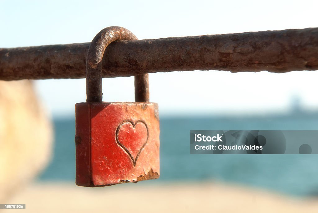 old romantic padlock Love - Emotion Stock Photo