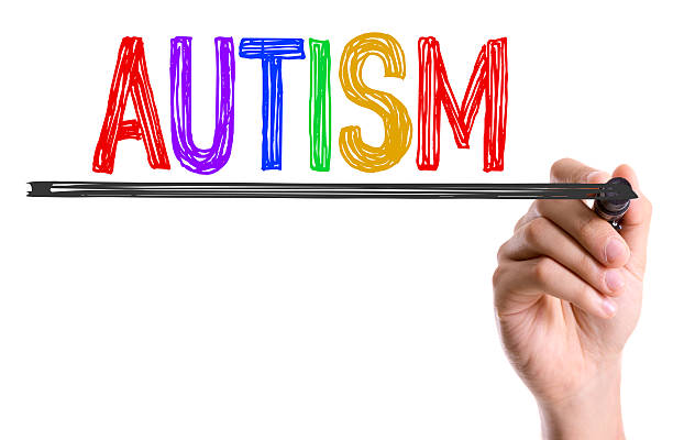 istock Hand with marker writing the word Autism 485752196