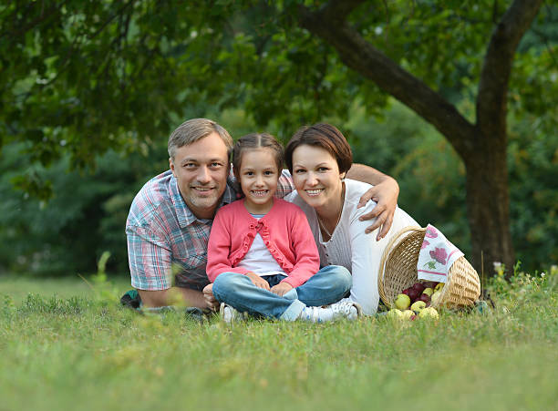 istock Family resting in  summer park 485753332