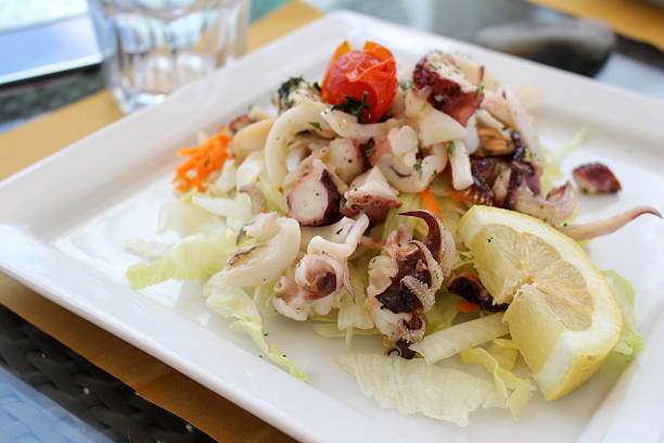 istock Sea food salad 485753350