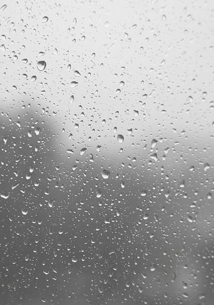 istock Drops of rain on the inclined window 485756316