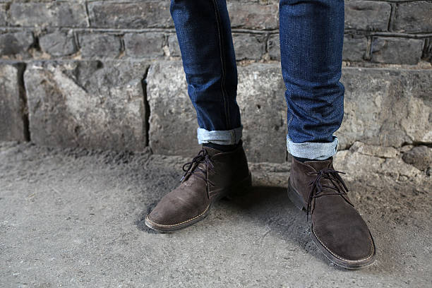 istock Confident man posing in selvedge  jeans 485757720