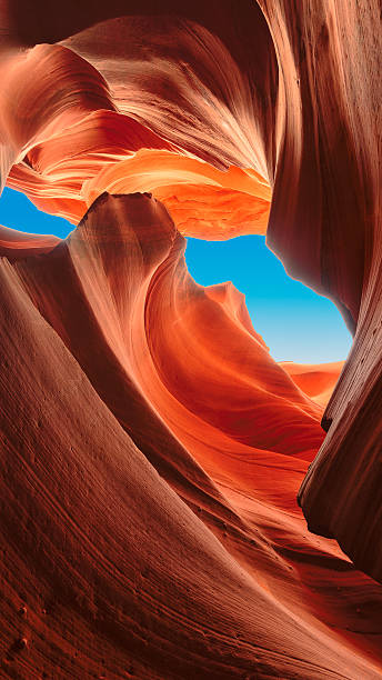 istock Up to blue sky, Lower Antelope Canyon, Arizona, USA 485761780
