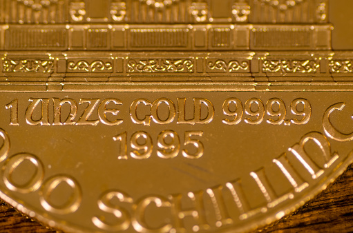 1 Unze Gold 9999 1995 (words) on Austrian Philharmonic Gold Coin