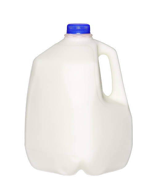 istock gallon Milk Bottle with blue Cap Isolated on White 485767420