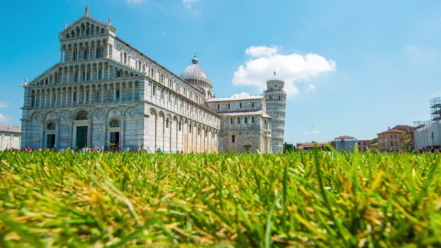 T/L 8K Famous architectural attraction Pisa in Italy