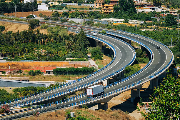istock Motion Cars On Freeway In Spain, Europe 485773732
