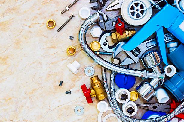 The tool and materials for sanitary works