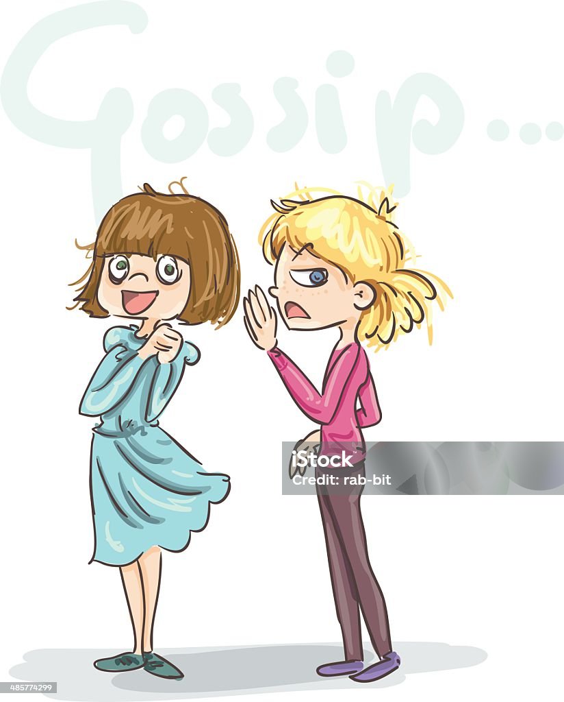 Two girls gossiping about something Two girls gossiping about something,  Teenager stock vector