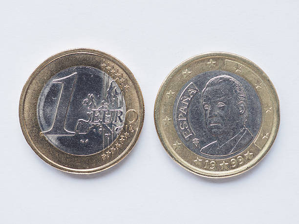 istock Spanish 1 Euro coin 485774740