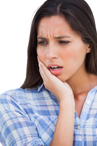 istock Close up of brunette looking something 485775257