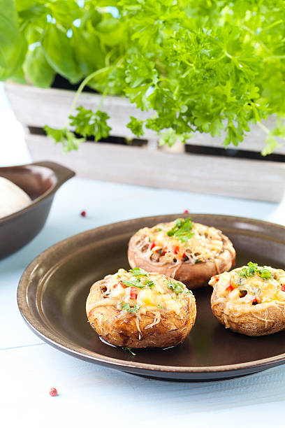 istock Baked stuffed mushrooms 485775327