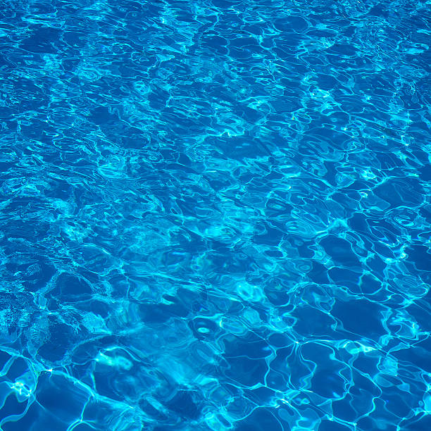 istock Blue swimming pool rippled water detail 485776037