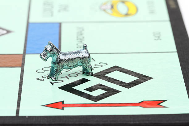 monopoly-board game 게임 가시오 스퀘어 - monopoly board game concepts editorial board game piece 뉴스 사진 이미지