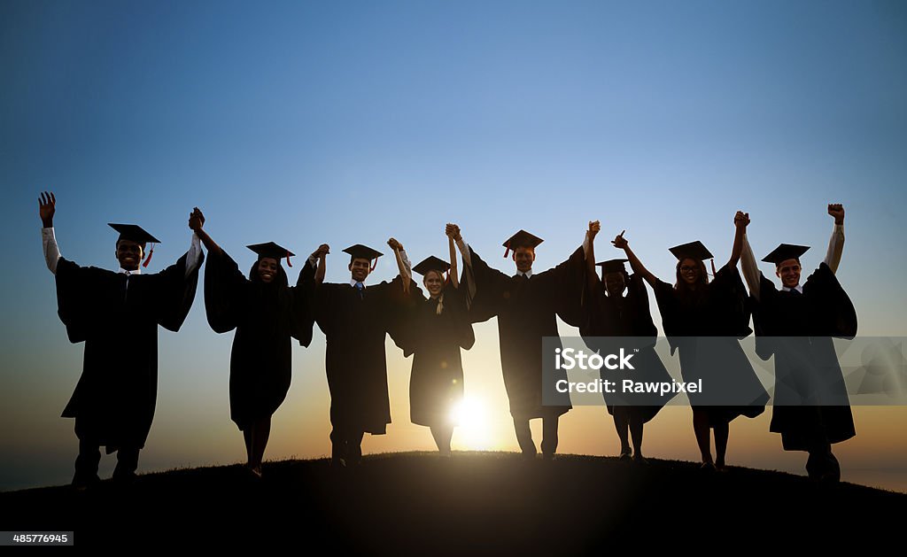 Group Of Diverse International Students Celebrating Graduation Graduation Stock Photo