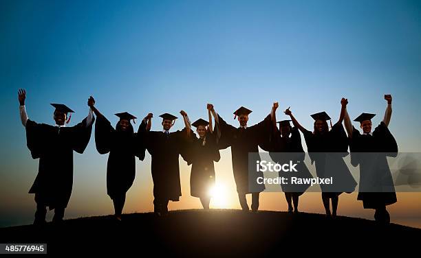 Group Of Diverse International Students Celebrating Graduation Stock Photo - Download Image Now