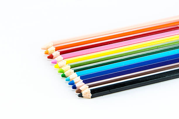 pack of color pencils stock photo