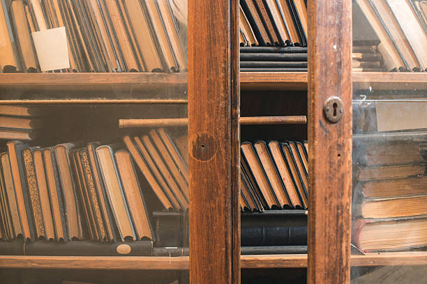 istock Old books in a vintage library 485783598