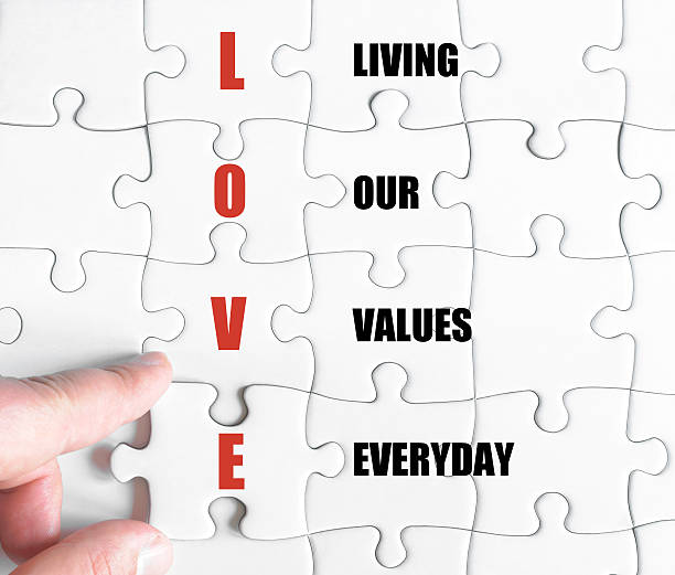 istock Last puzzle piece with Business Acronym LOVE 485787322