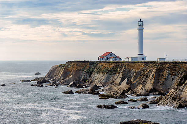 istock Lighthouse on the rock, California 485787454
