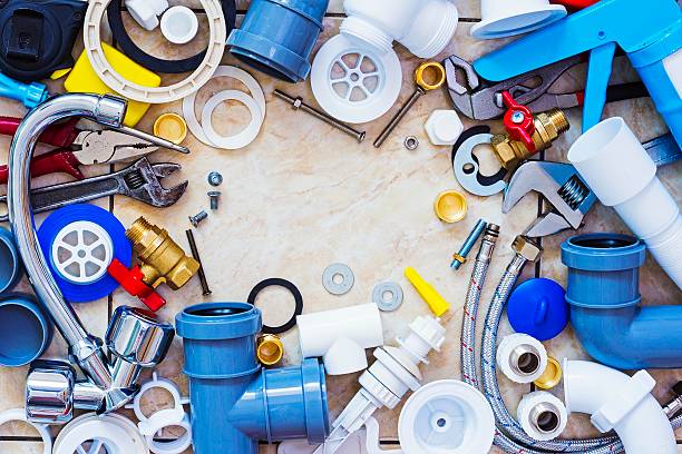 istock Frame of plumbing accessories 485788234