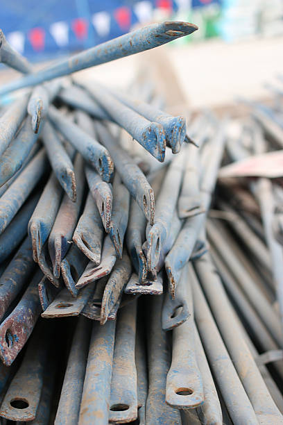istock Old Steel Scaffold Parts 485794694