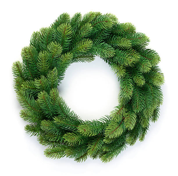 Christmas wreath stock photo