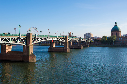 Saint-Pierre bridge over Garonne river in Toulouse