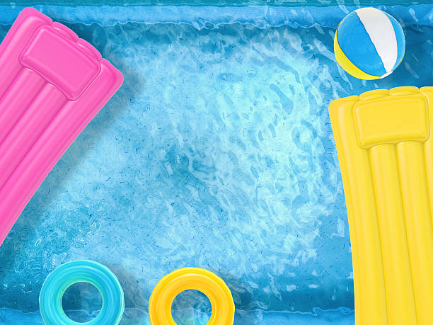 istock summer fun with inflatable toys floating on pool top view 485799426