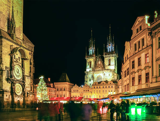 istock Prague Old Town Square during Christmas time, night scape 485799770
