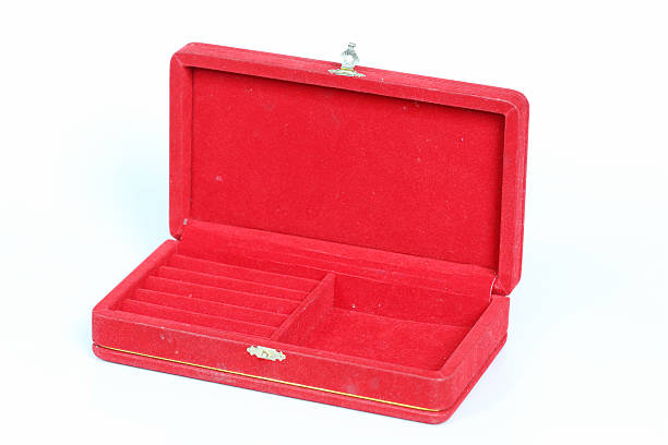 istock Red jewelry box on a white background. 485800276