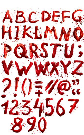Bloody alfabeto (fuente photo