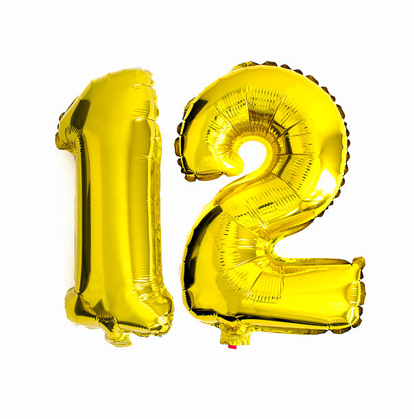 istock Number 12 written with foil balloons 485802882