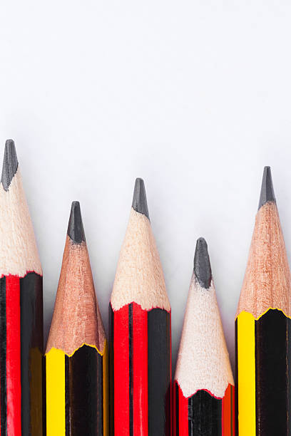 istock Red and Yellow Striped Pencils 485804108