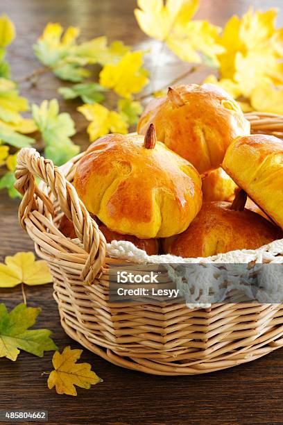 Homemade Muffin Pumpkins Pumpkin And Peanuts Stock Photo - Download Image Now - 2015, Bakery, Baking