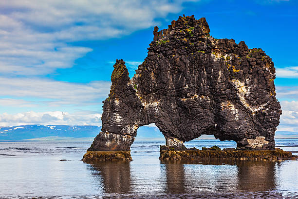 istock The cliff in Iceland as huge prehistoric monster 485805240