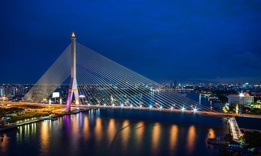 Rama 8 Bridge bangkok city