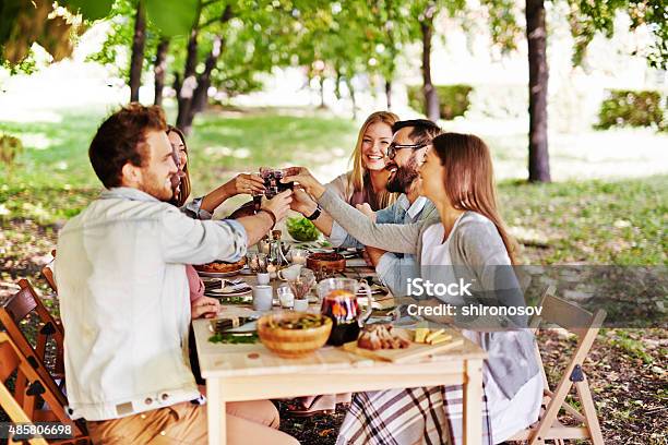 Thanksgiving Toast Stock Photo - Download Image Now - 2015, Adult, Celebration