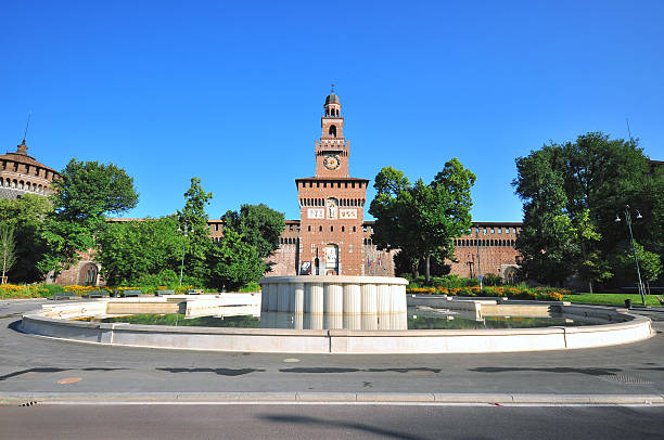 istock Fountain at Sforzesco castel, Milan, Italy 485808472