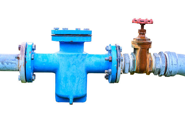 istock chiller water pump with pressure gauge 485810366