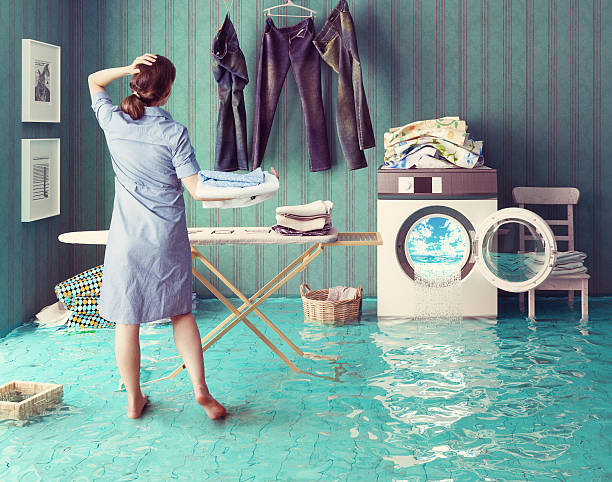 домохозяйки's dreams - iron women ironing board stereotypical housewife стоковые фото и изображения