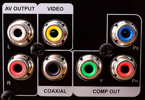 conector de áudio coaxial - cable imagens e fotografias de stock